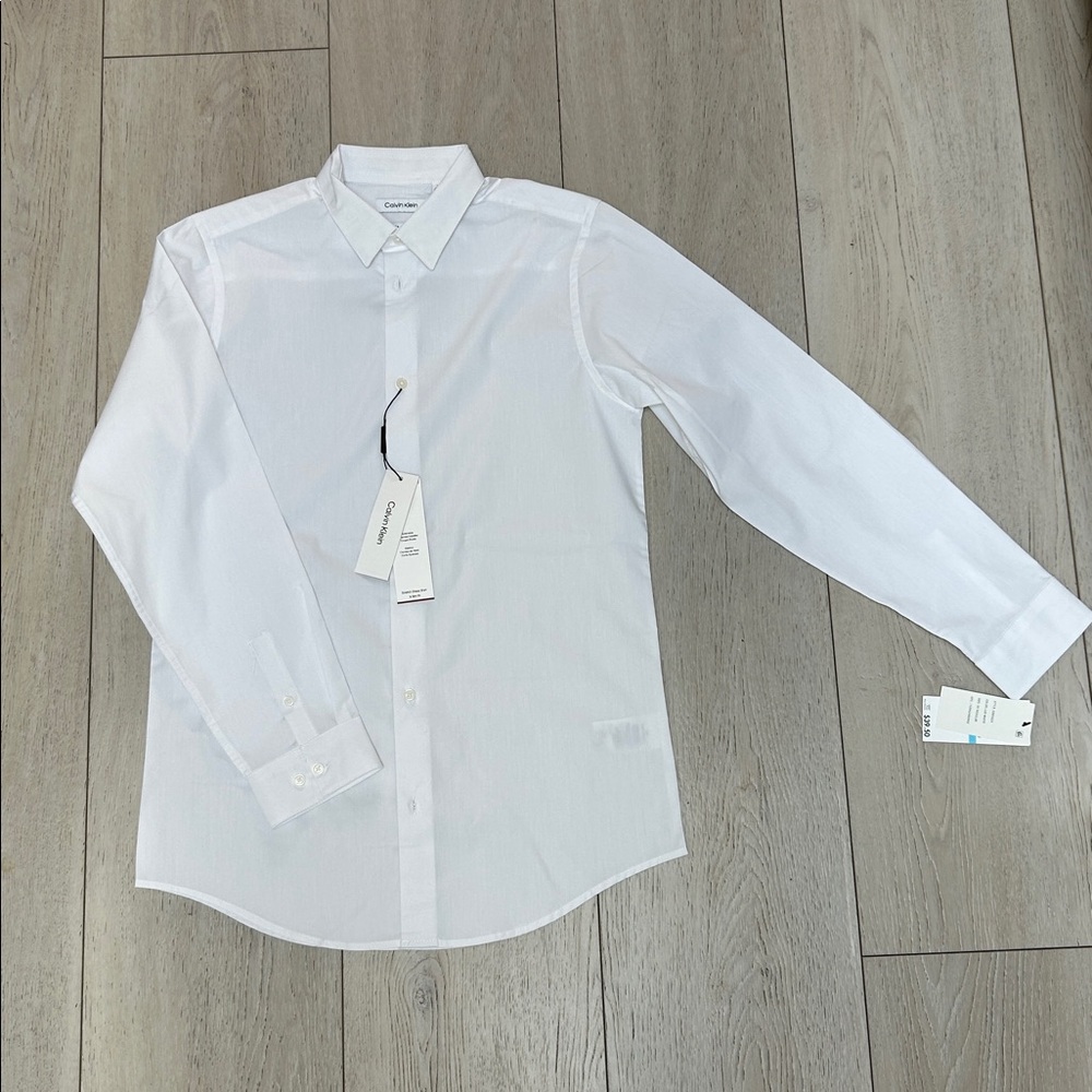 Calvin Klein Crisp White Button-Up Shirt
